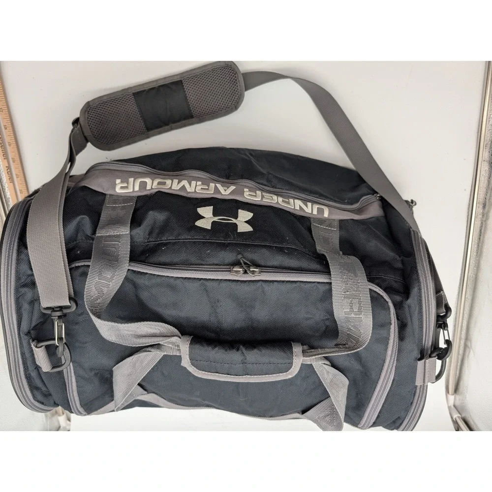 Under Armour Undeniable Duffle Bag Black Grey Medium Gym Travel Sports Bag